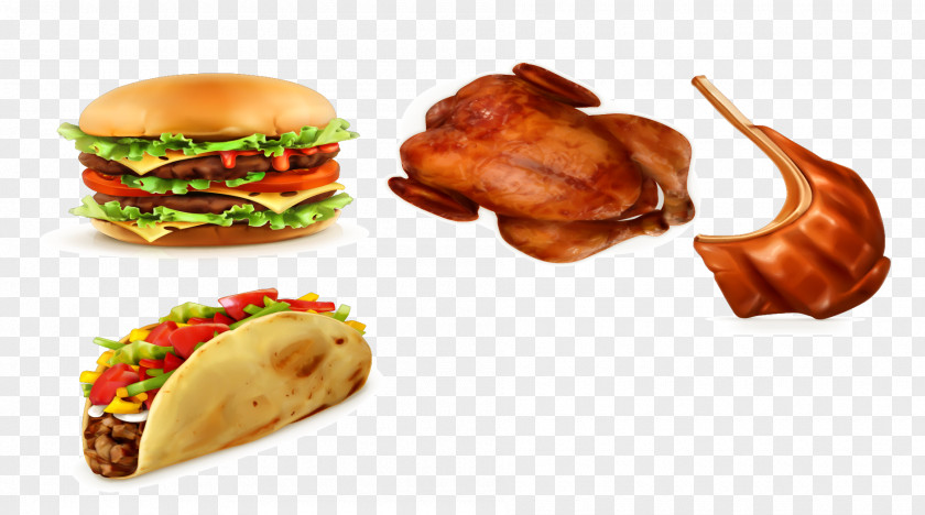 Vector Chicken Burger Slider Hamburger Cheeseburger Sandwich PNG