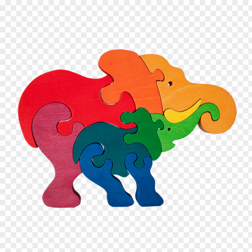 Elefant Puzzle Toy Game Fauna Child PNG