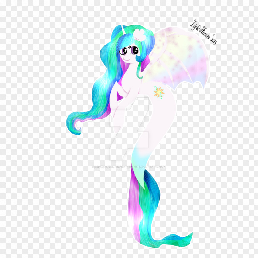 Mermaid Princess Celestia Pony Art PNG