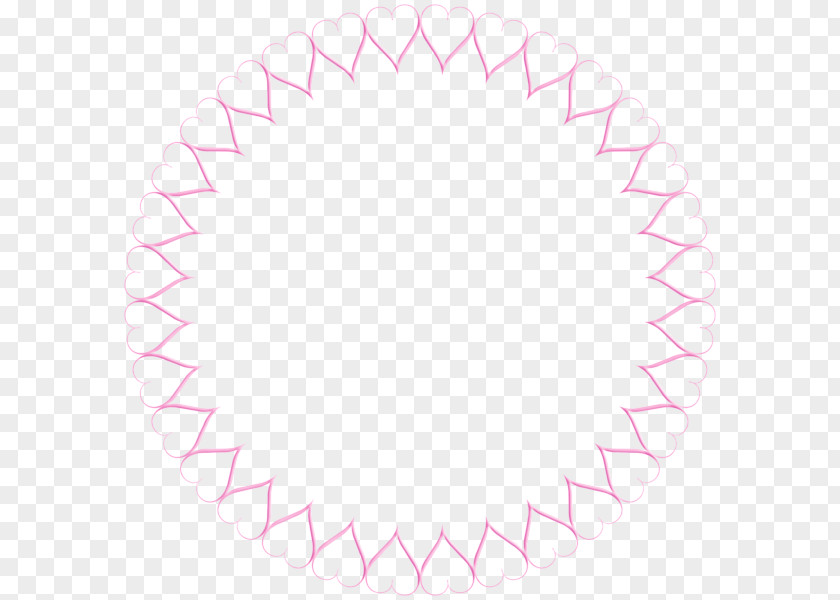 Pink Border Circle Oval PNG