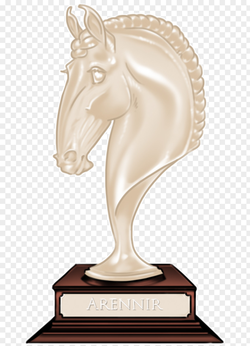 Platinum Trophy Figurine Sculpture Horse Clip Art PNG