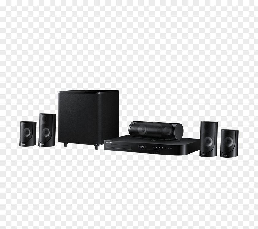 Samsung Blu-ray Disc Home Theater Systems 5.1 Surround Sound HT-J5500 5 Speaker 3D & DVD Theatre System HT-J4500 PNG