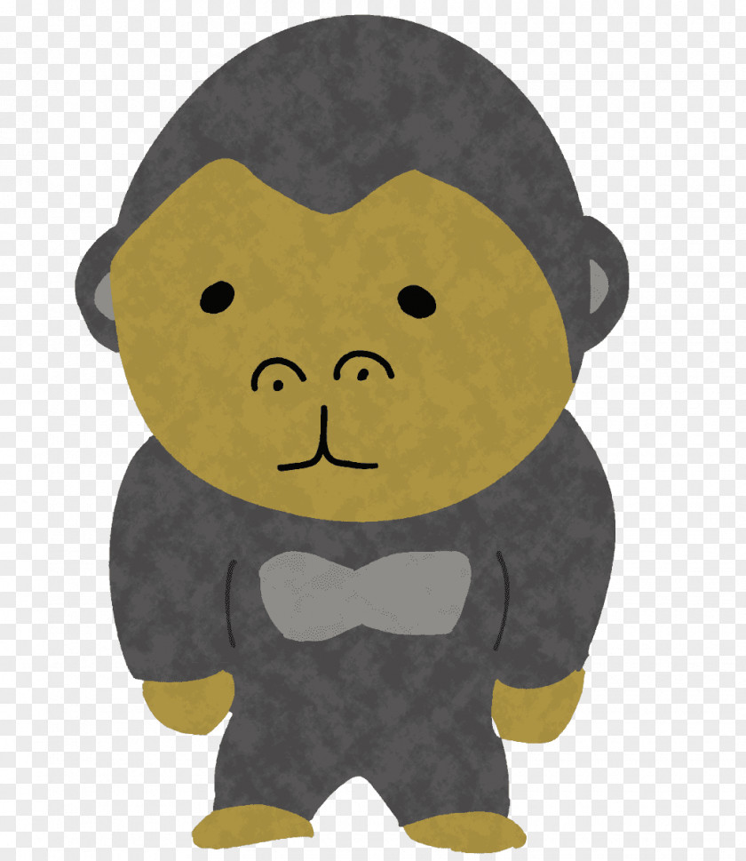 Gorilla Vertebrate Cartoon Illustration Mammal PNG