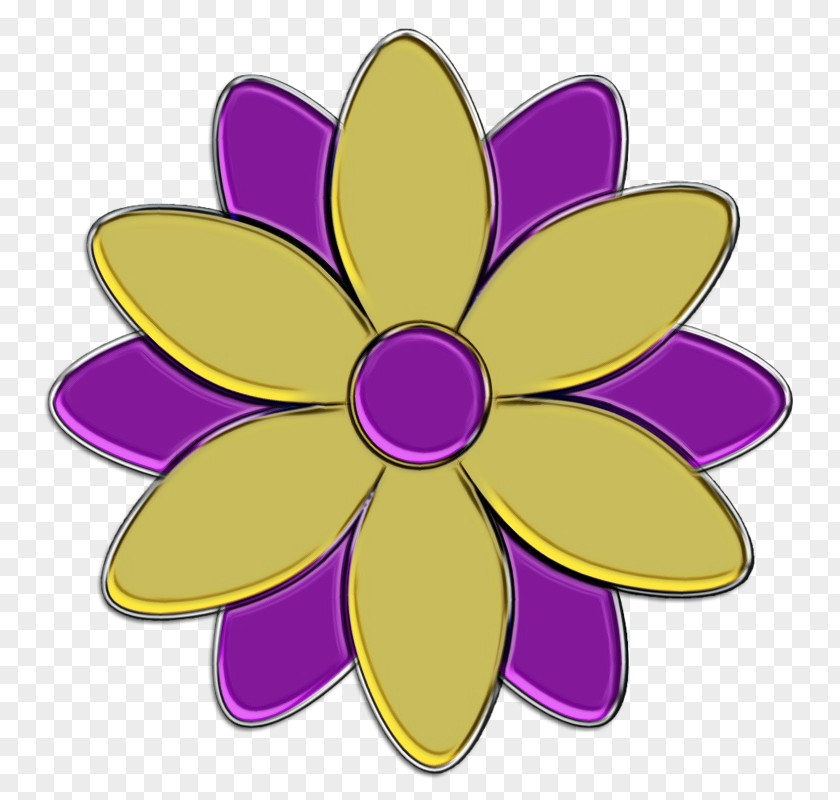 Magenta Wildflower Petal Purple Violet Yellow Clip Art PNG