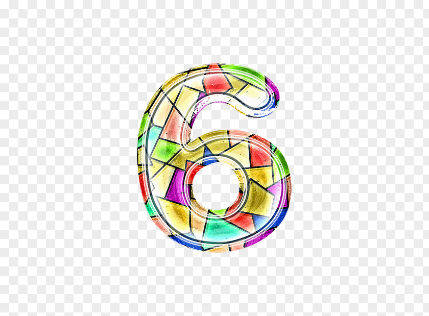 Stained Glass Alphanumeric 6 Letter PNG
