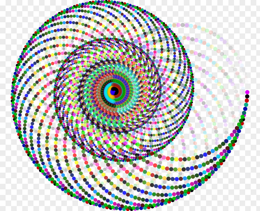 Circle Spiral Point Pattern PNG
