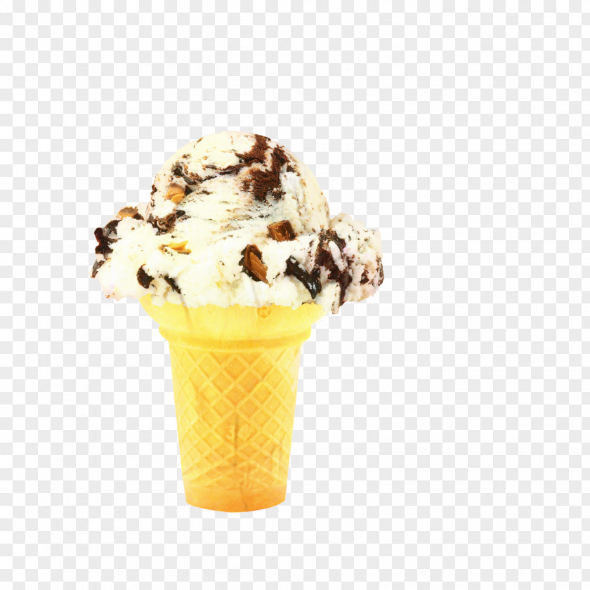 Dame Blanche Chocolate Ice Cream Cone Background PNG