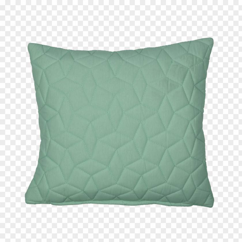 Quilted Throw Pillows Cushion Green Turquoise PNG