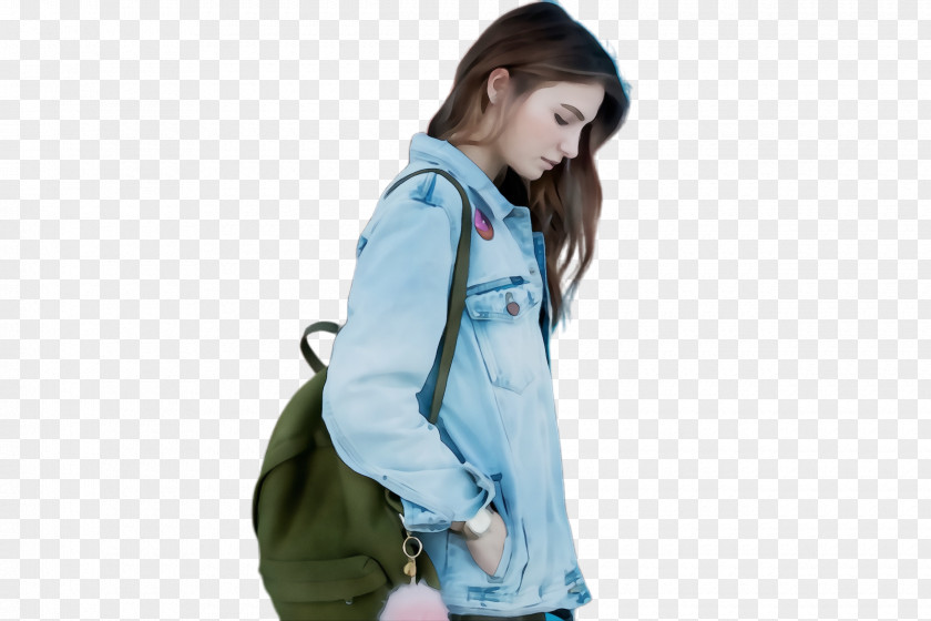Shoulder Sleeve Clothing Blue Turquoise Outerwear Jacket PNG