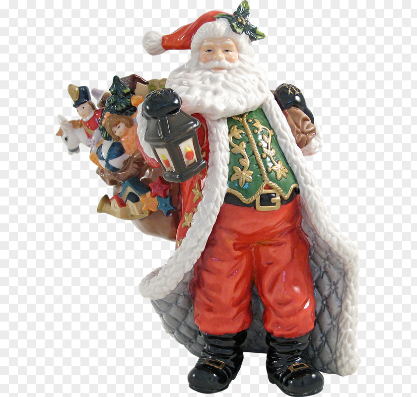 Claus Santa Christmas Ornament Figurine PNG