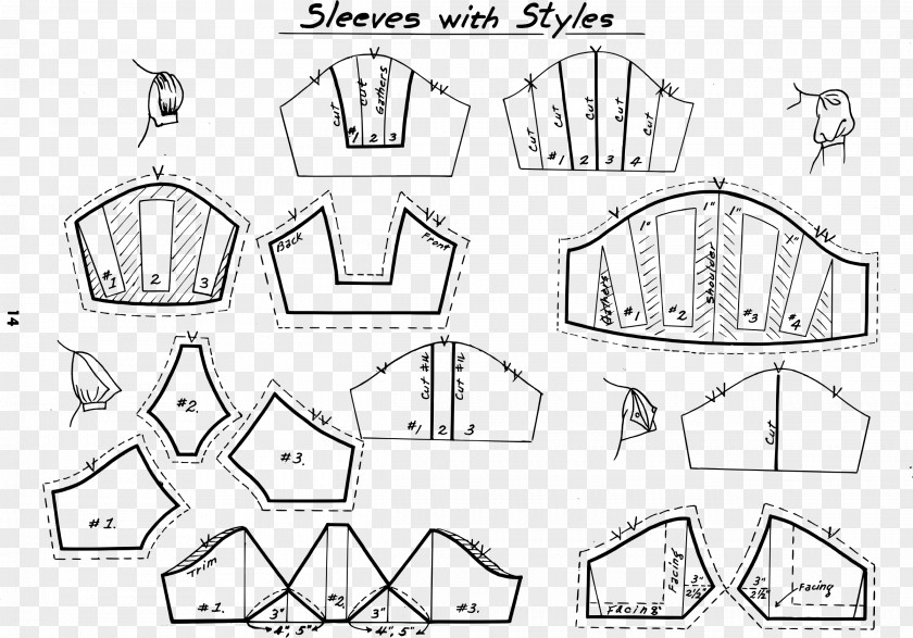 Cut Pattern Sewing Fashion Sleeve PNG