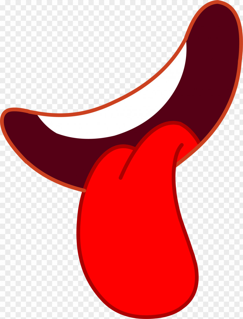 Red Cute Face Animation Cartoon Tongue Clip Art PNG