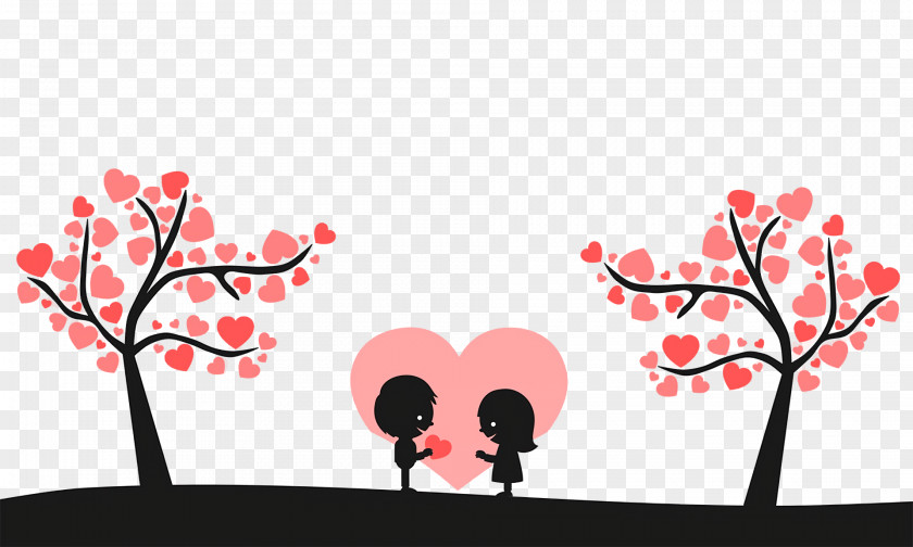 Silhouette Heart Drawing PNG