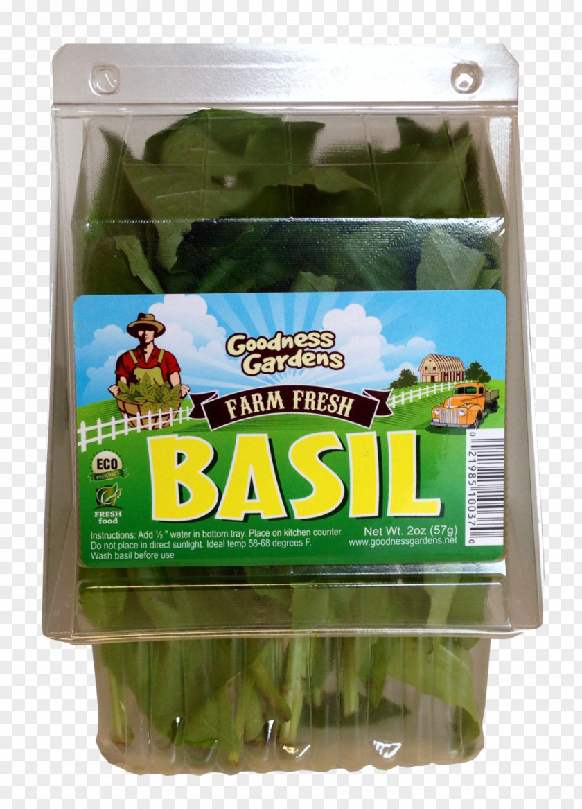 Basil Clamshell Herb Packaging And Labeling PNG