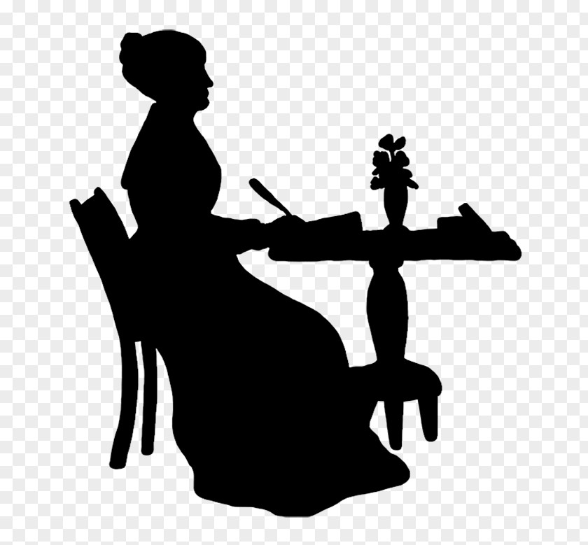 Jane Pen Victorian Era Silhouette Woman Clip Art PNG