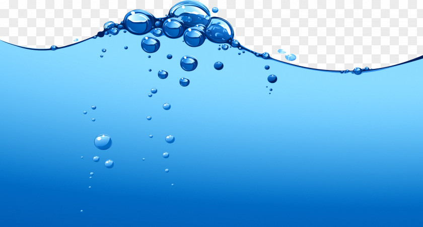 Underwater Bubbles Water Blue Drop Clip Art PNG