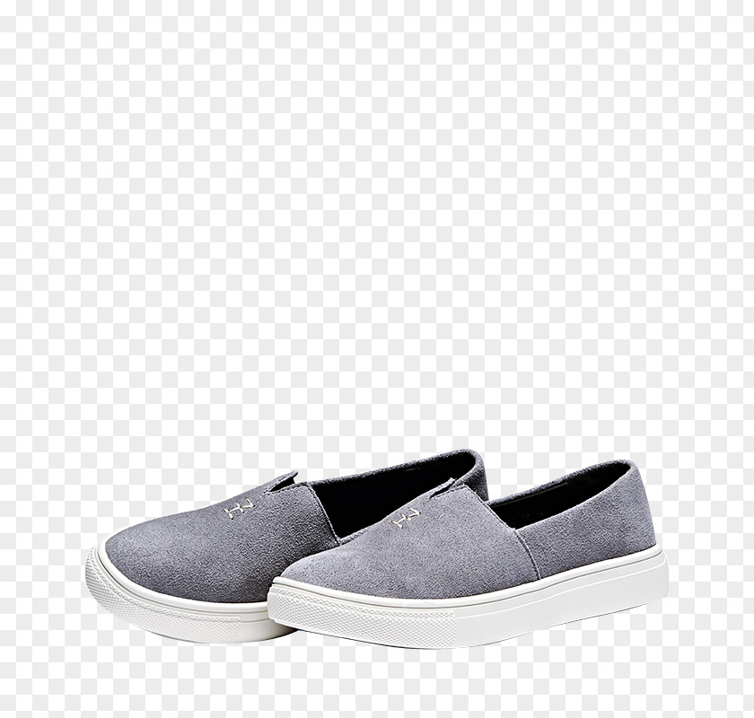 Grey Shoes Slip-on Shoe Suede Sneakers PNG