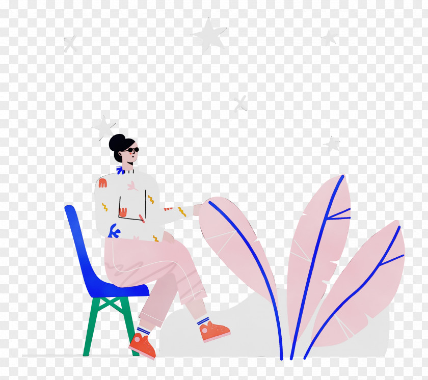 Cartoon Character Joint Sitting Male PNG