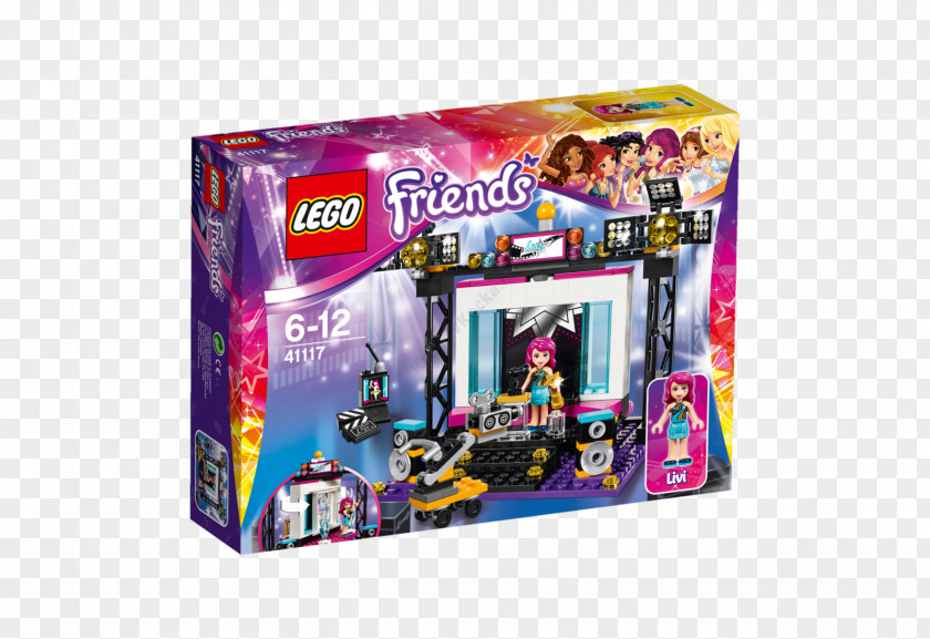 Toy LEGO Friends 41117 Pop Star TV Studio 41105 Show Stage PNG