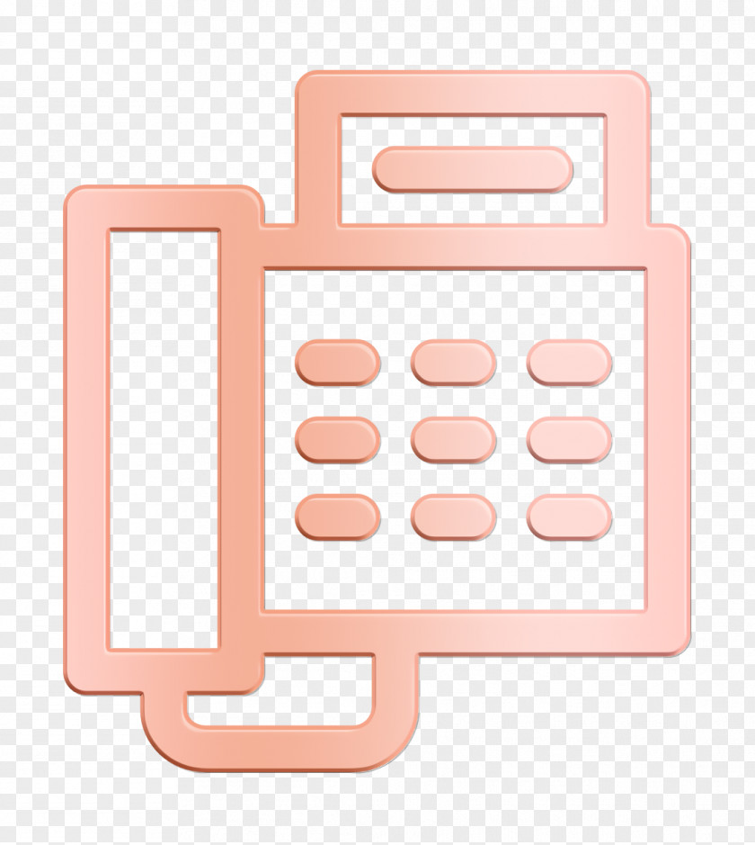 Fax Icon Communication Line Phone Receiver PNG