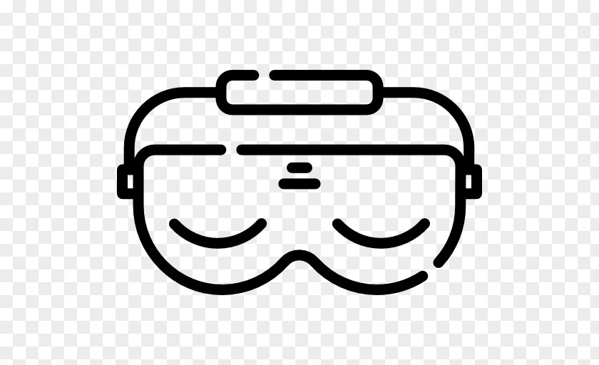 Sleep Mask Goggles Glasses Line Clip Art PNG