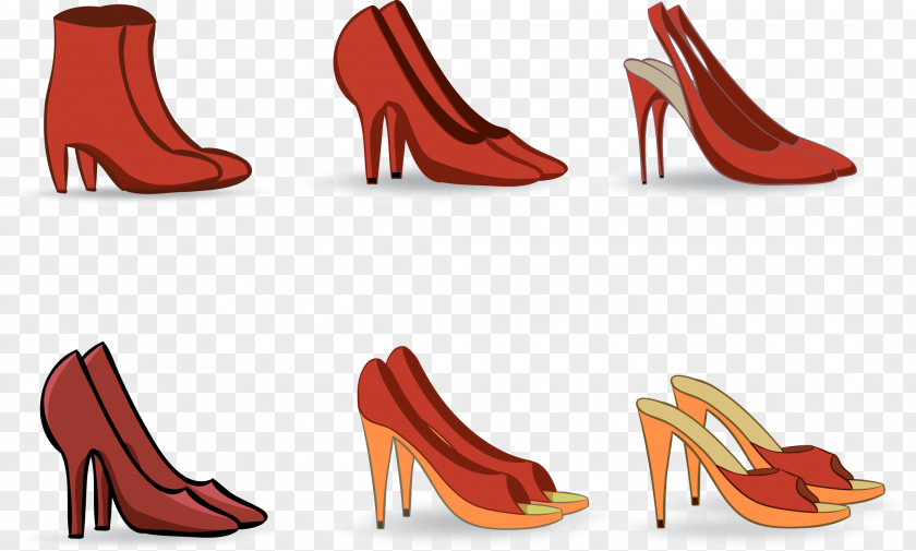 A Variety Of Styles Women's Shoes Shoe High-heeled Footwear Boot PNG