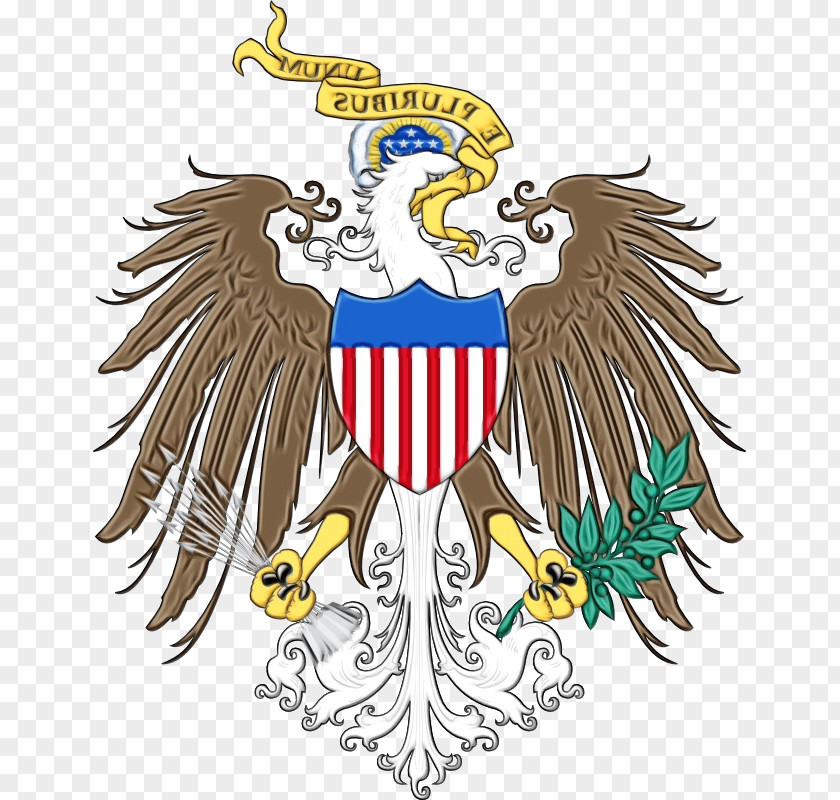 Falconiformes Logo American Flag Background PNG