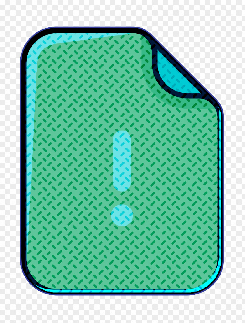 Mobile Phone Case Teal Documents Icon Error Exclamation PNG