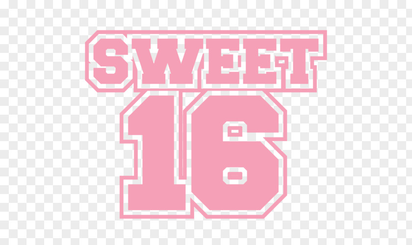Sweet 16 Sixteen Birthday Logo Brand T-shirt PNG