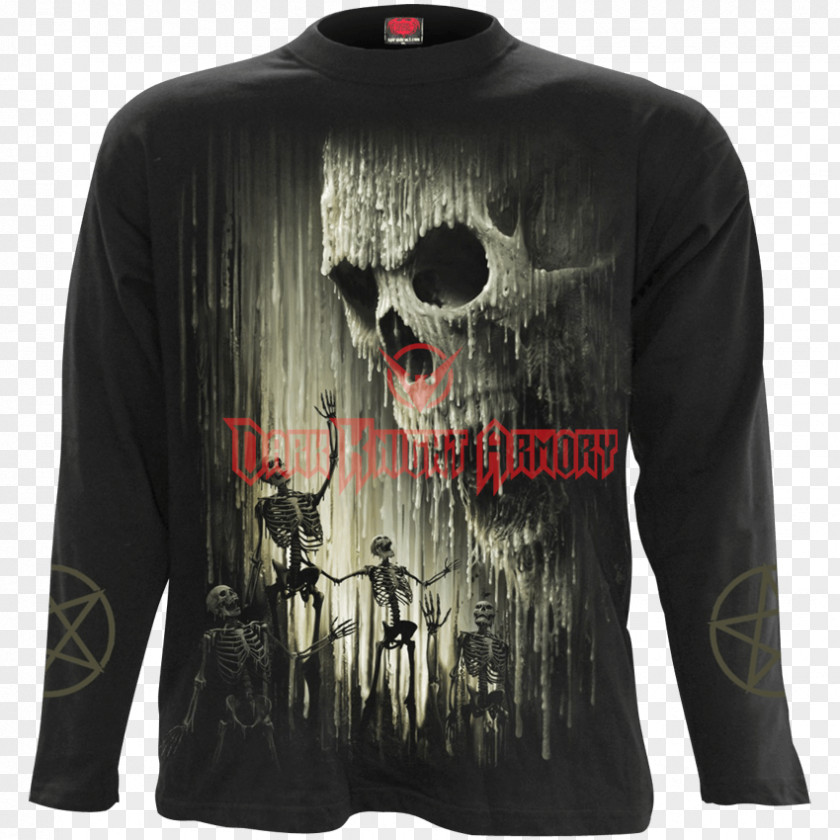 T-shirt Hoodie Skull Calavera Sleeve PNG