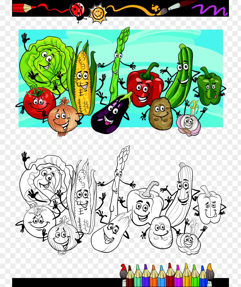 Vegetables Summary Cartoon Vegetable Illustration PNG