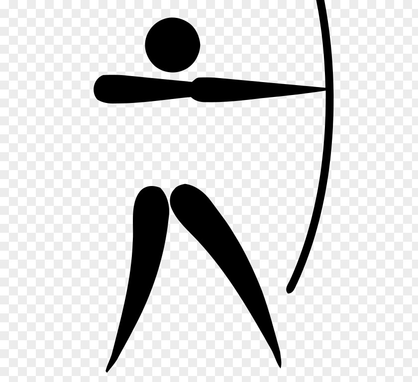 Archery Summer Olympic Games Pictogram Bow And Arrow Clip Art PNG