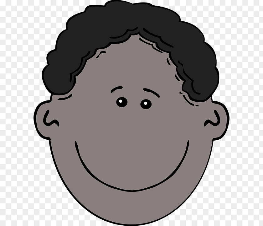 Face Cartoon Black And White Clip Art PNG