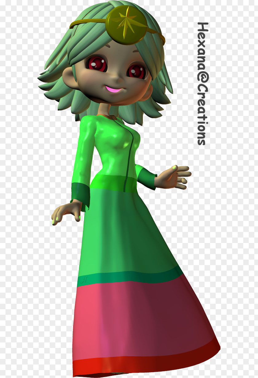 Inca Costume Design Cartoon Green Figurine PNG