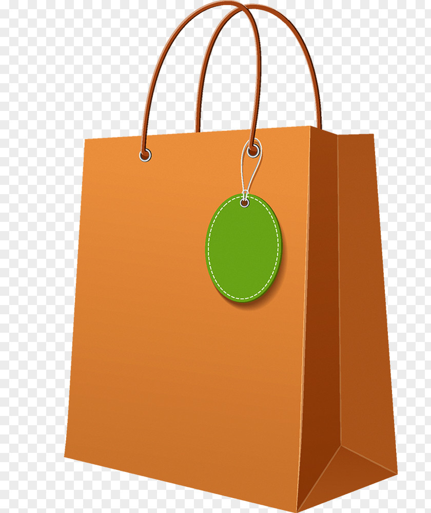 Orange Shopping Bag Pizza Restaurant PNG