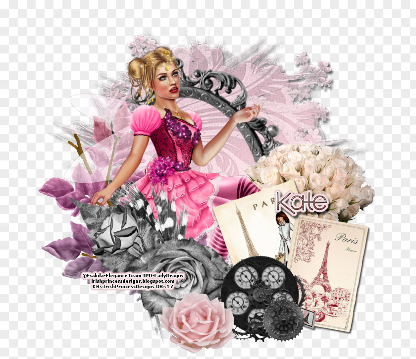 Barbie Flower Bouquet Pink M PNG