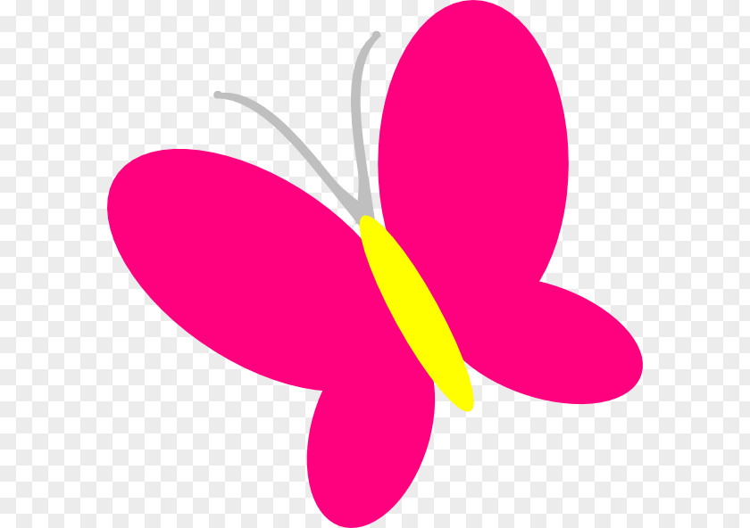 Butterfly Cartoon Pink Free Clip Art PNG