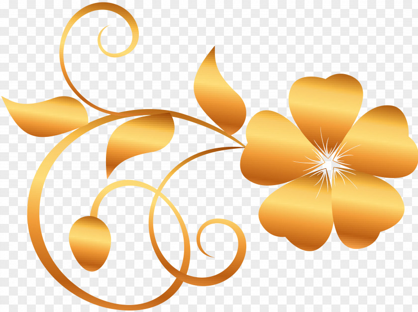 Elements Flower Yellow Clip Art PNG
