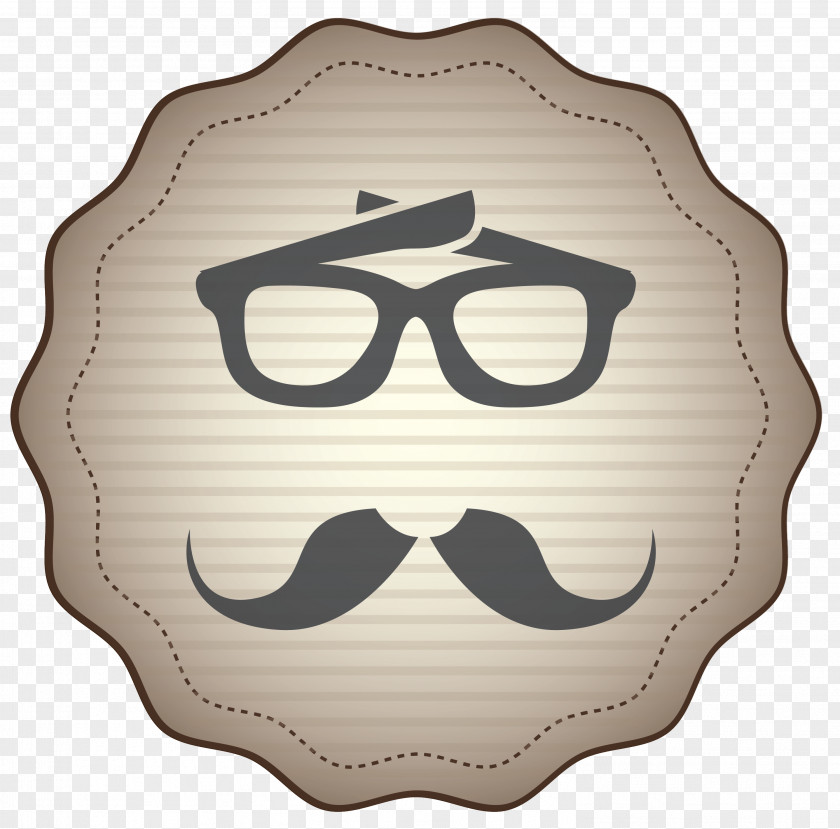 Gray Simple Lace Beard Glasses Illustration PNG