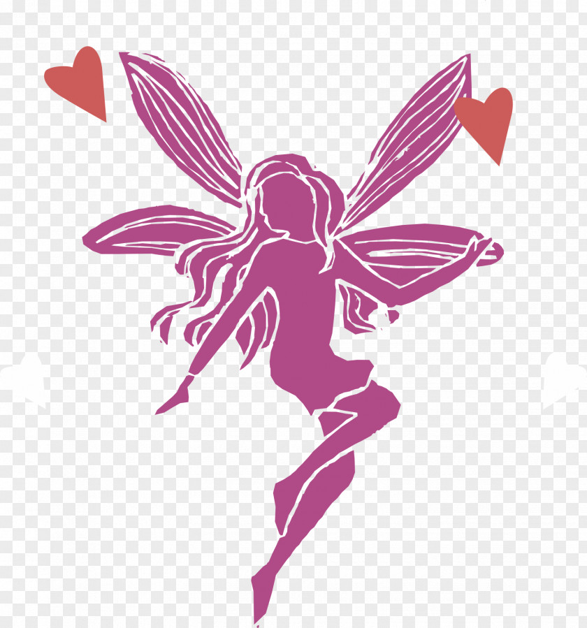 Purple Angel T-shirt Illustration PNG