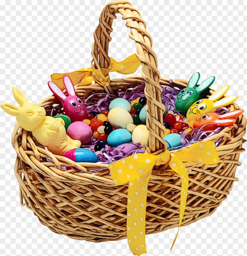 Gift Basket Hamper Easter Wicker PNG