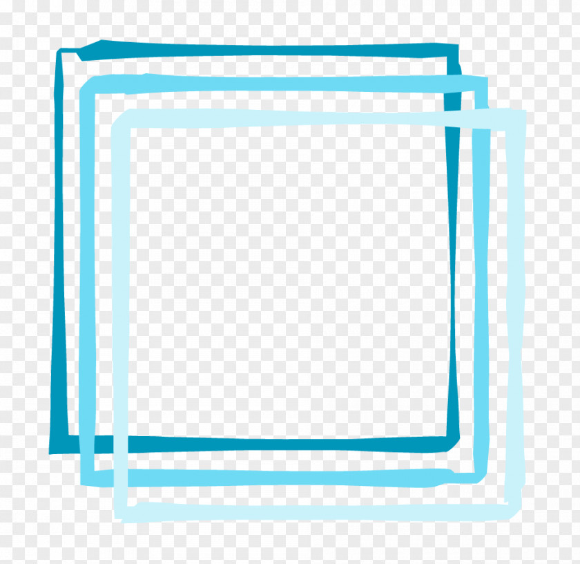 Picture Frame Rectangle Blue Background PNG