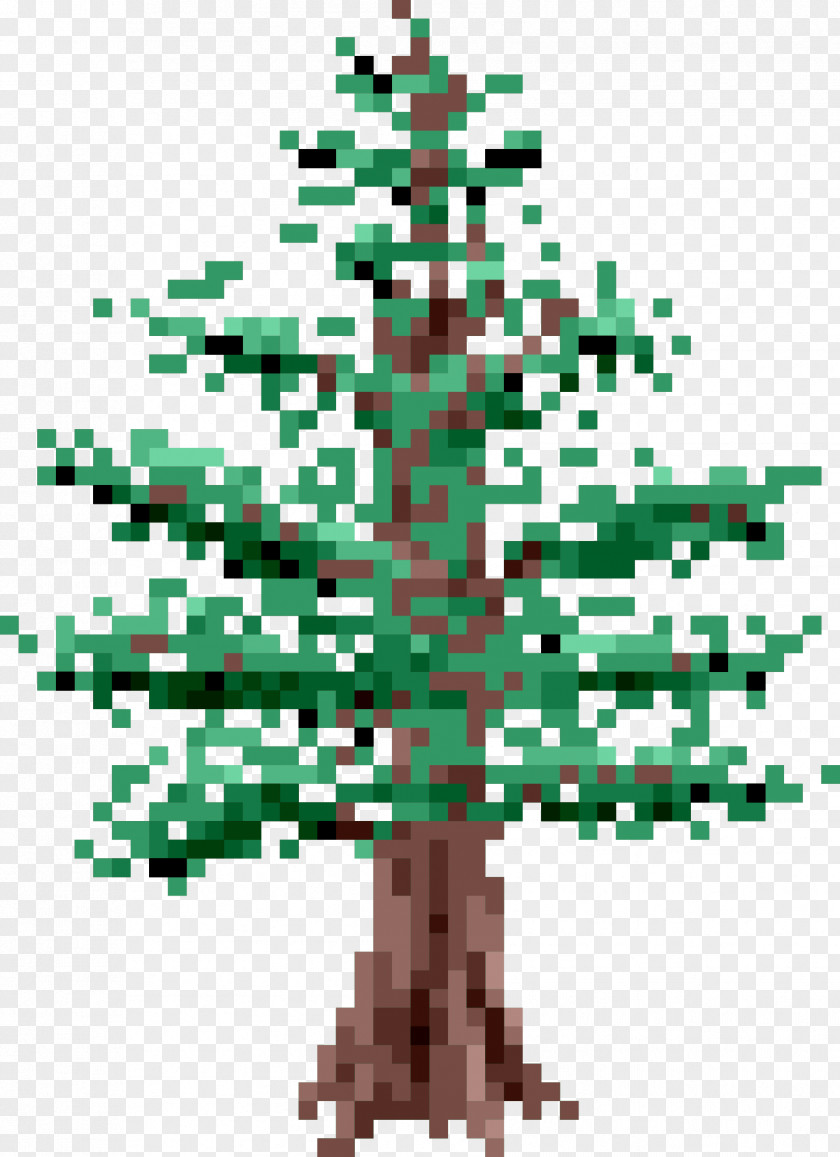 Pixel Art Tree Pine Clip PNG