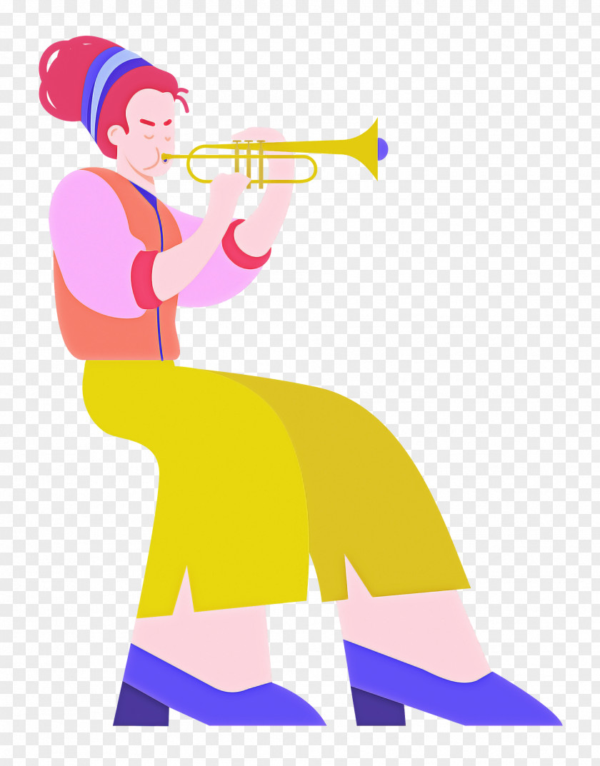 Playing The Trumpet Music PNG