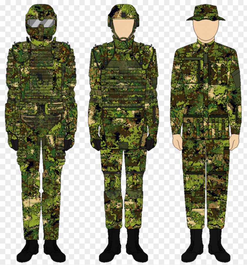 Soldier Military Camouflage Infantry Uniform PNG