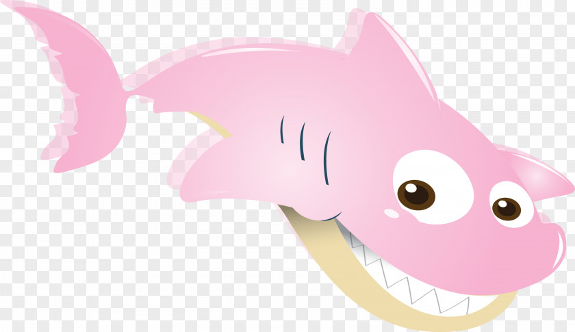 Cartoon Pink Mouth Fish PNG