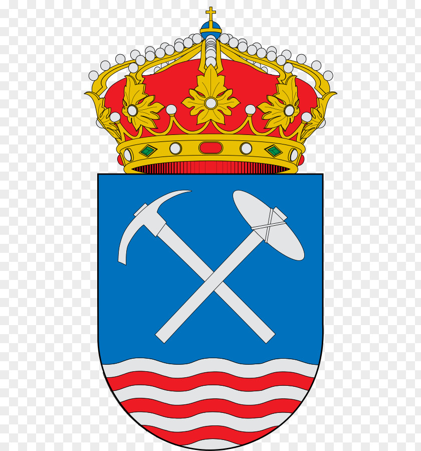 Minen Minas De Riotinto 3 Escutcheon Azure Coat Of Arms Blazon Argent PNG