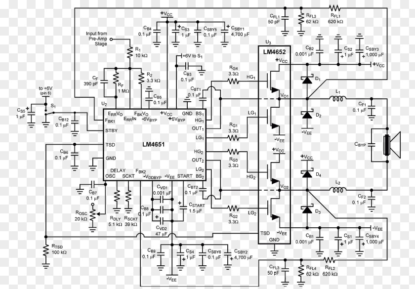 Roland Pm Amplifier Electronic Circuit Diagram Audio Power Schematic PNG
