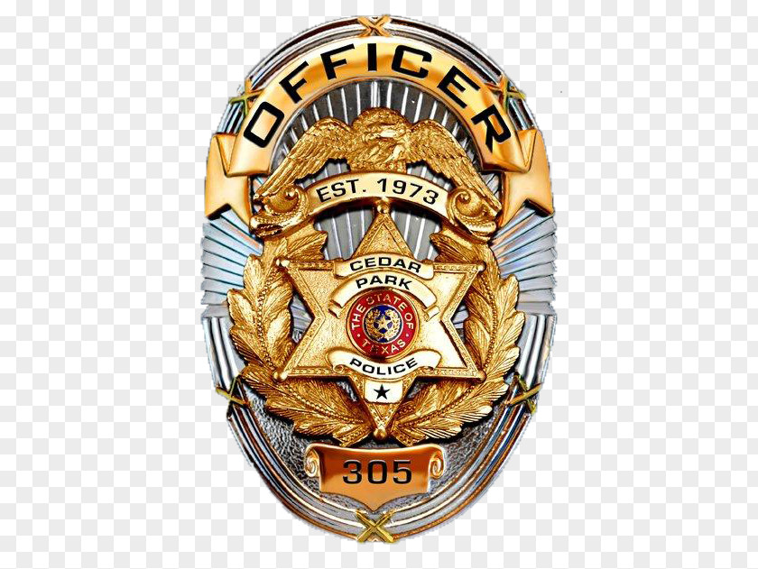 Texas Highway Deaths Badge Cedar Park Police Department Brushy Creek Officer PNG