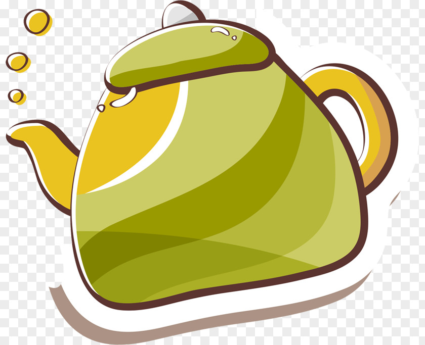 A Pot Of Tea Green Teapot PNG